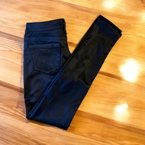 Rare Vintage True Religion satin shiny skinny leg jeans style #WP83592 Vintage